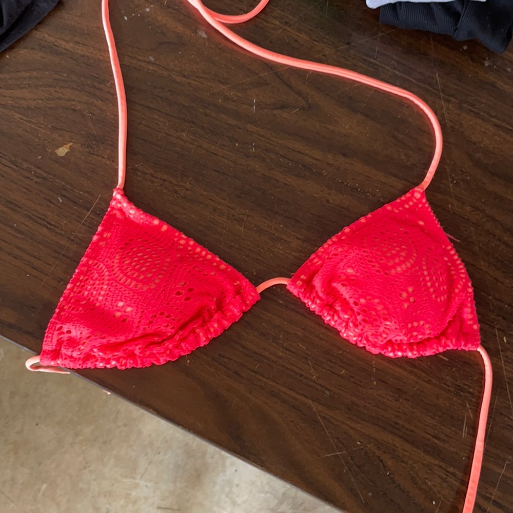 neon pink bikini top